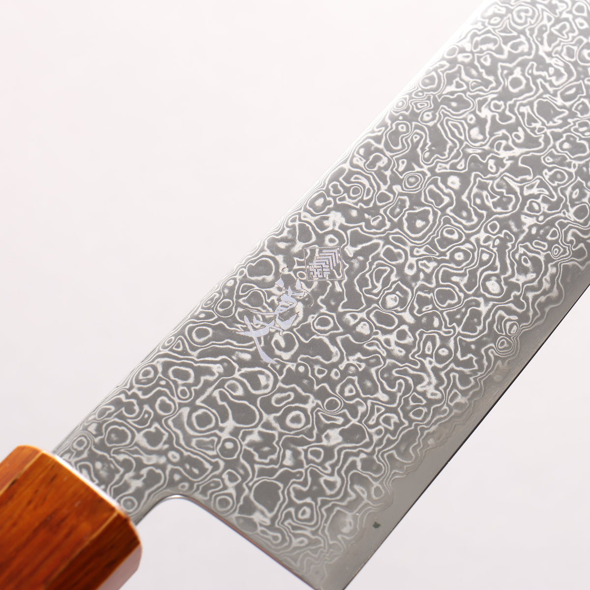 Kanjyo SG2 Damascus Gyuto 210mm Burnt Wood Lacquered Handle - Seisuke Knife