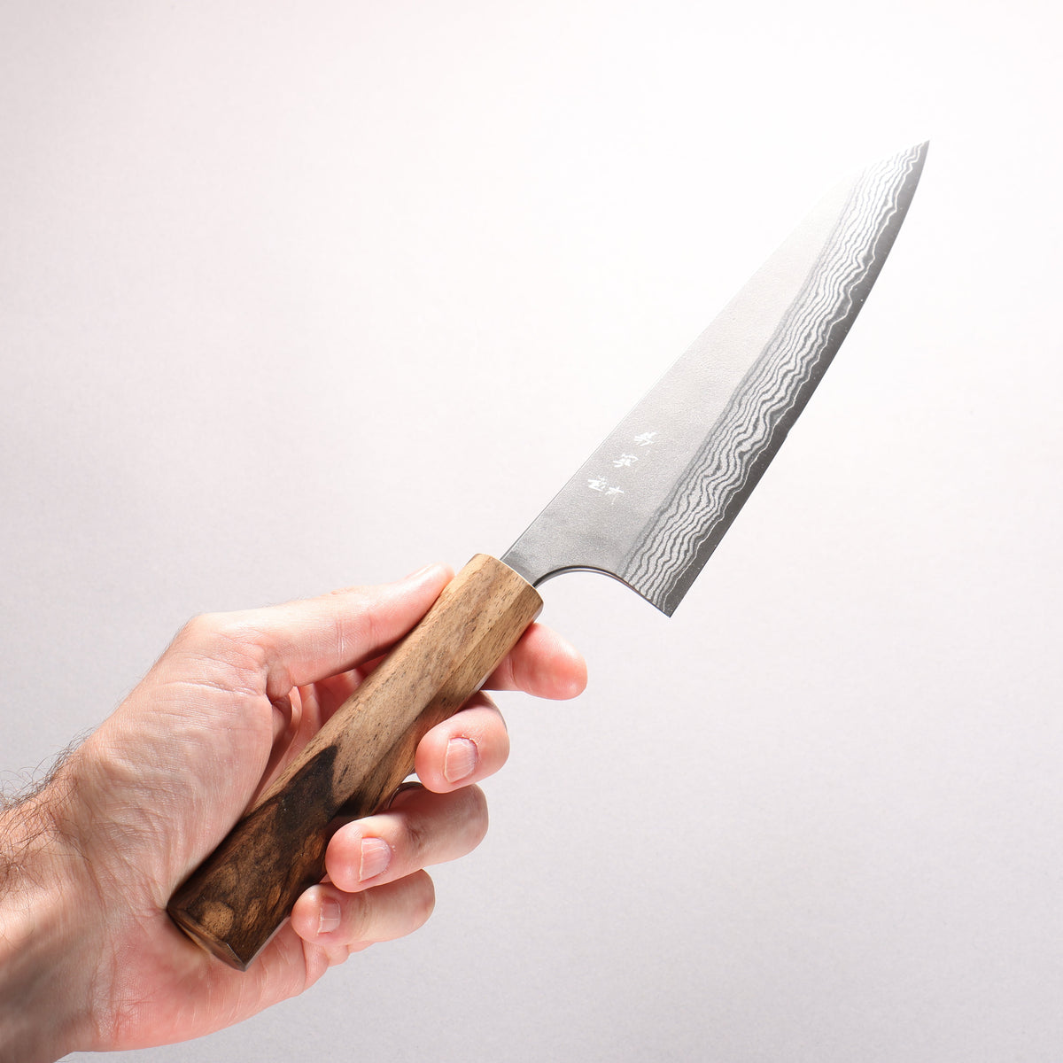 Yoshimi Kato VG10 Nashiji Honesuki Boning 185mm Black And White Ebony Wood Handle