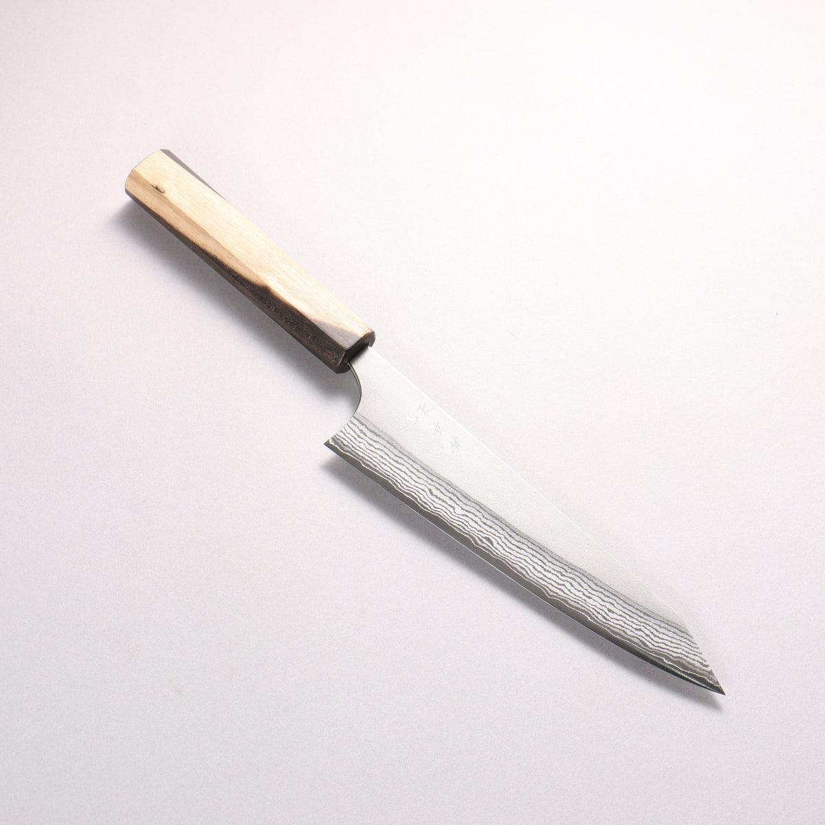 Yoshimi Kato VG10 Nashiji Honesuki Boning 190mm Black And White Ebony Wood Handle