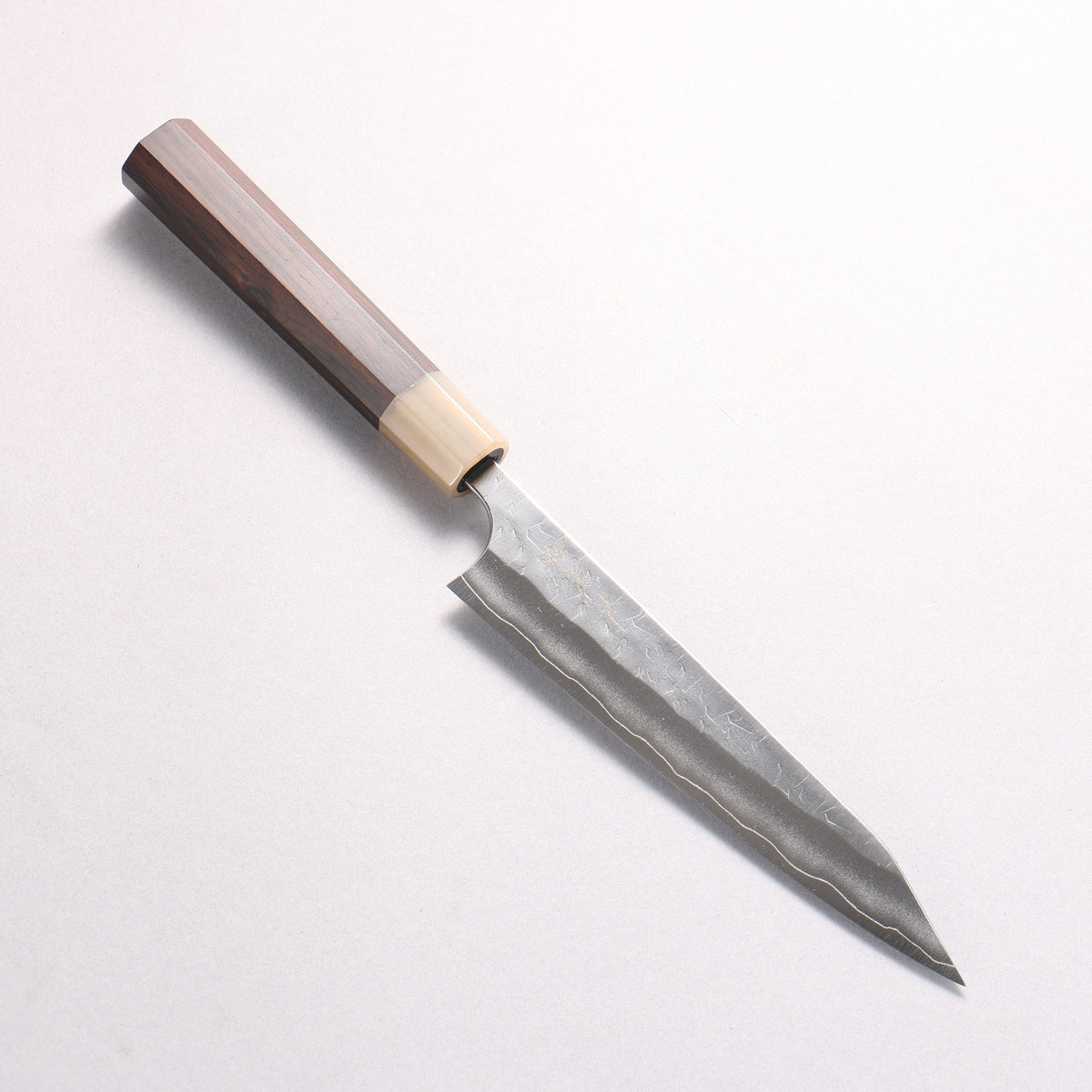 [Ginza Only] Yoshimi Kato Hyo SG2 Hammered Kiritsuke Petty-Utility 150mm Ebony Wood (ferrule: White Water Buffalo Horn) Handle