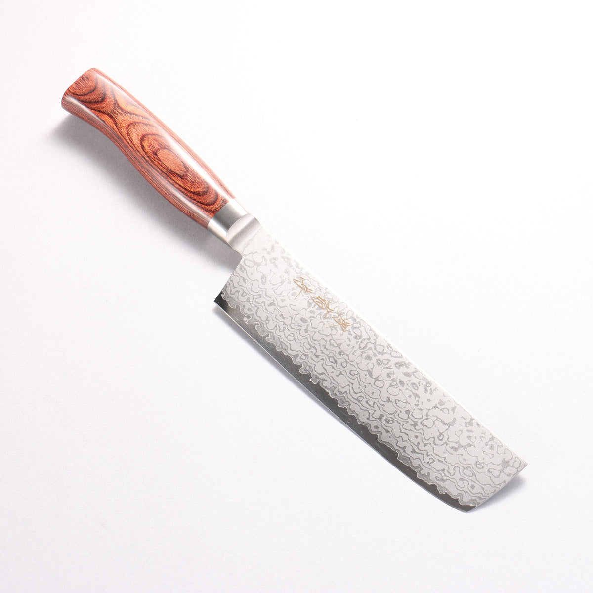 Sakai Kikumori VG10 17 Layer Damascus Nakiri 165mm Red Pakka wood Handle
