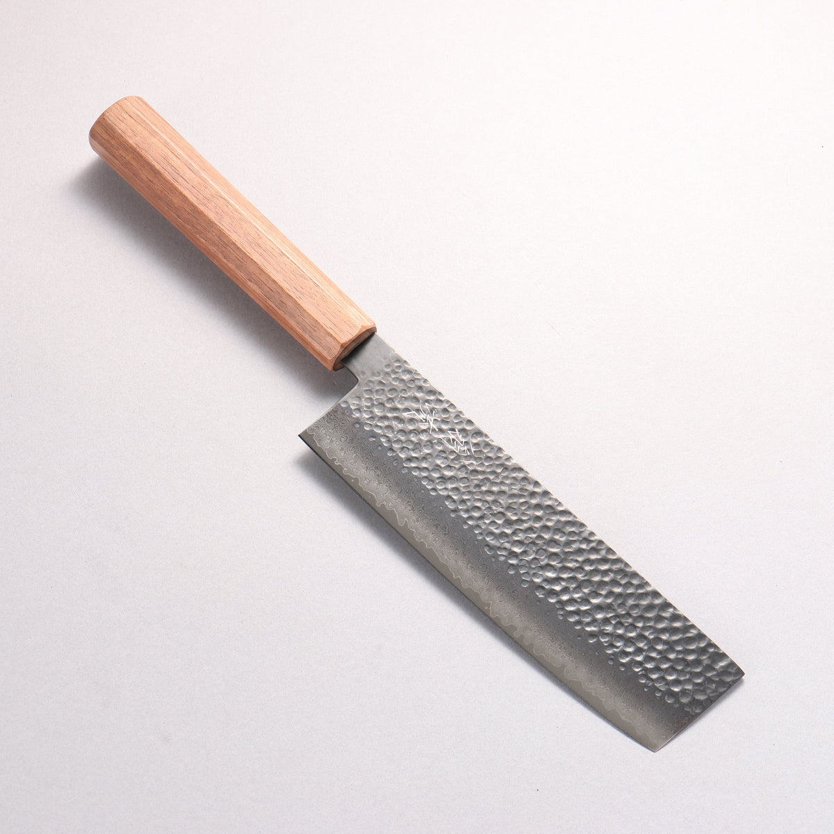 Oul VG10 Hammered Damascus Black dyeing Nakiri 170mm Walnut Handle