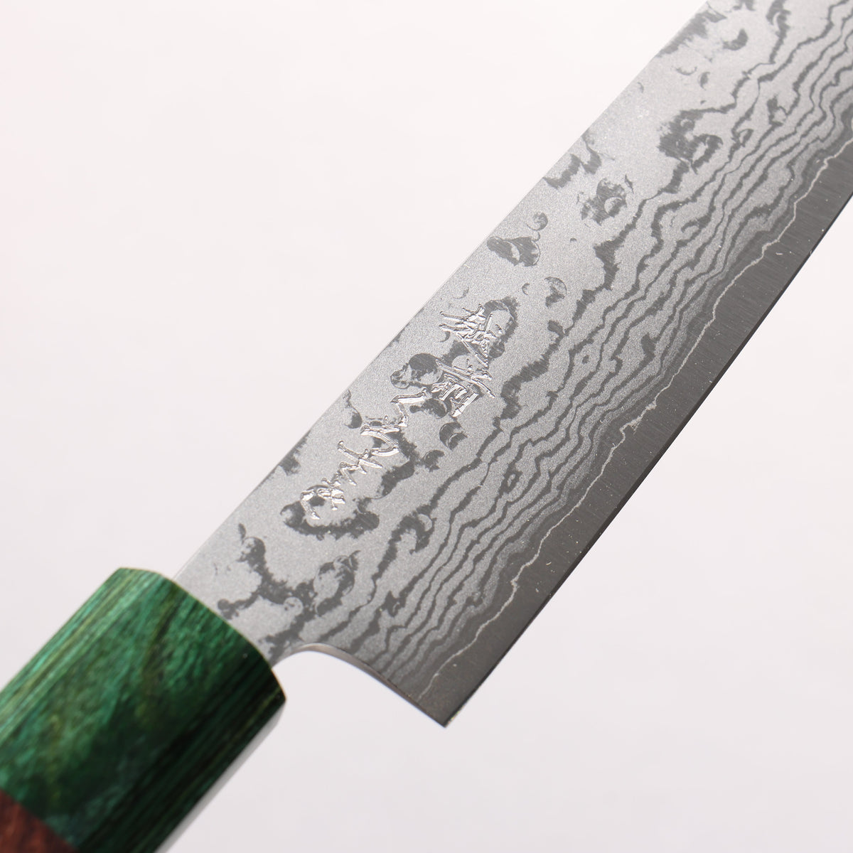 Makoto Kurosaki VG7 Damascus Petty-Utility 135mm Honduras (ferrule: Green Pakka wood) Handle
