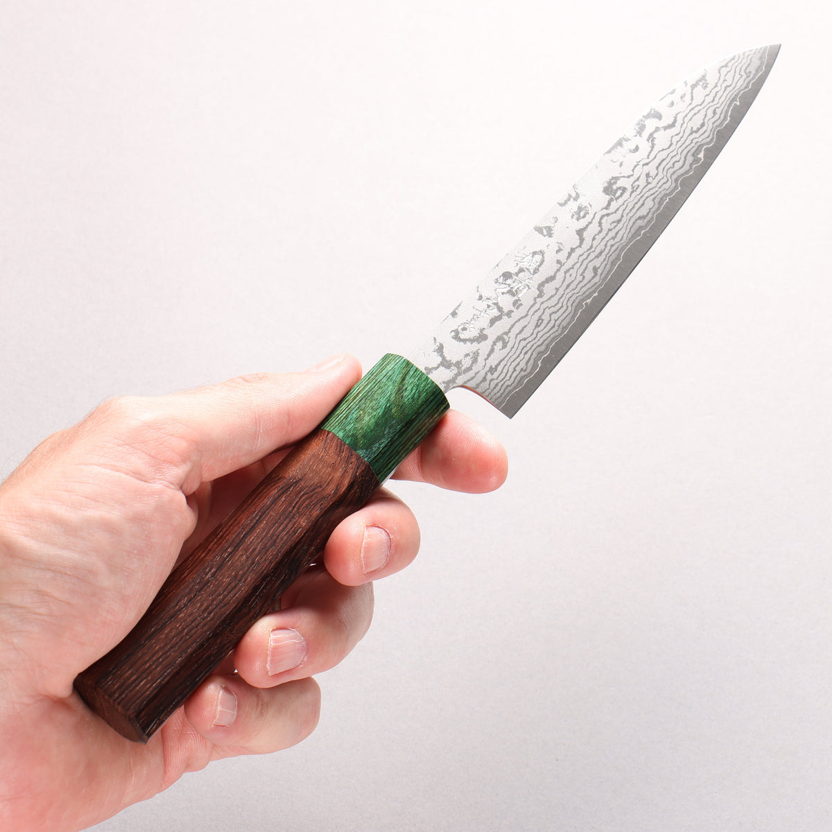 Makoto Kurosaki VG7 Damascus Petty-Utility 135mm Honduras (ferrule: Green Pakka wood) Handle