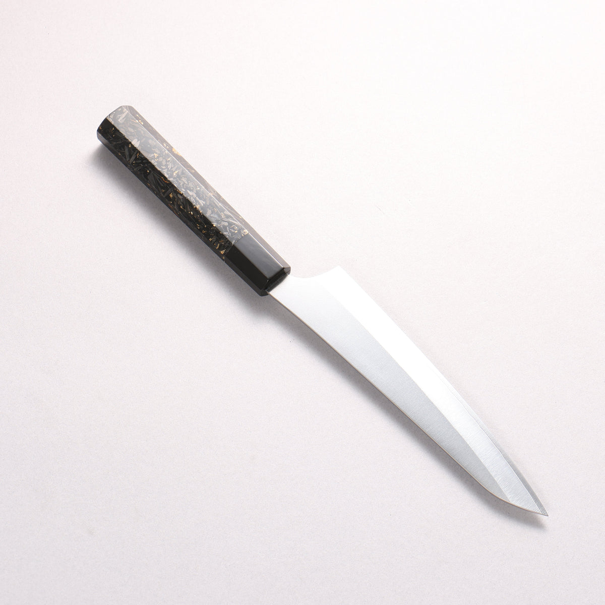 [Ginza Only] Yu Kurosaki Gekko VG-XEOS Petty-Utility 150mm Carbon Fiber with Gold Speckles (ferrule: Black Water Buffalo Horn) Handle