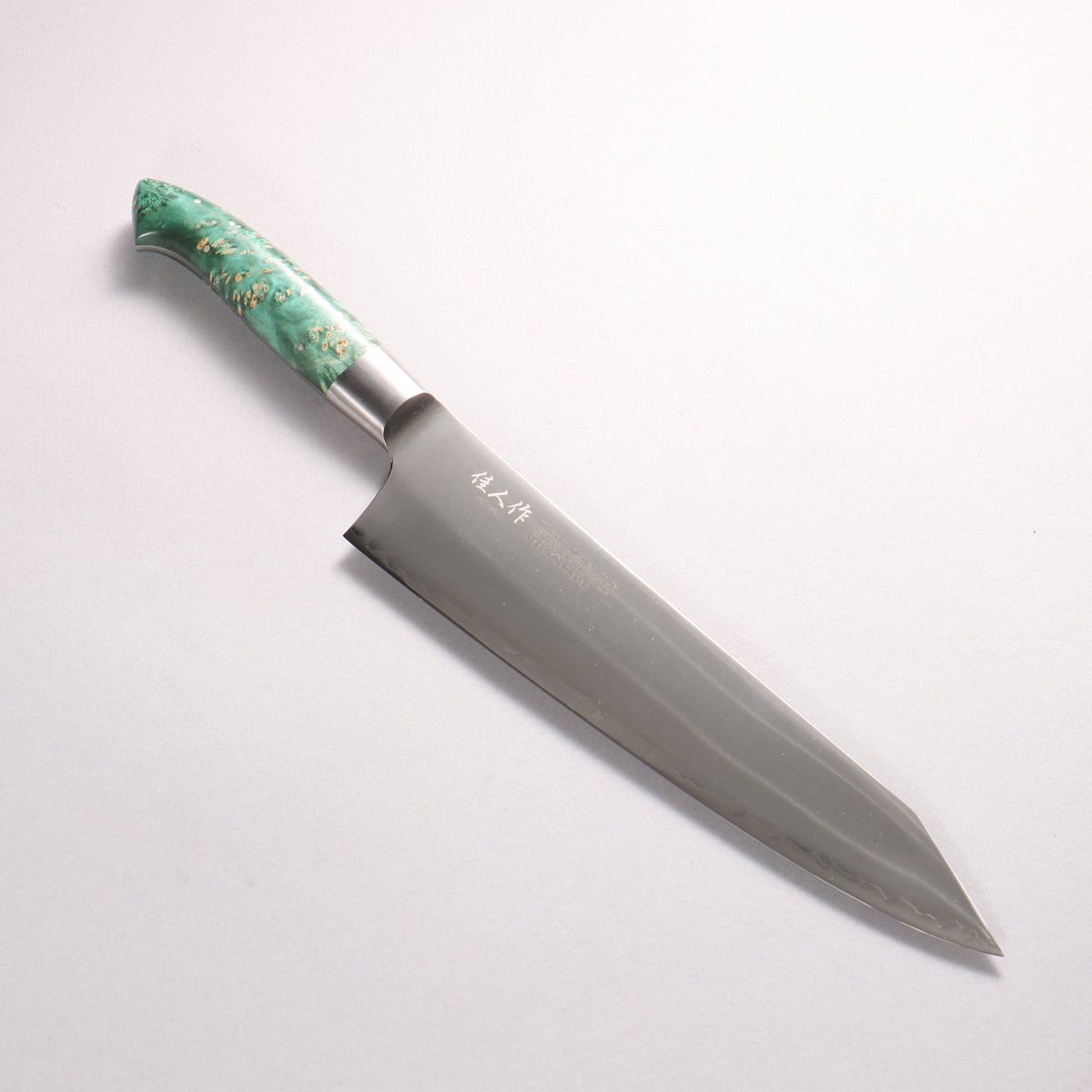 Kajin ZDP189 3 Layer Kiritsuke Gyuto 240mm Stabilized wood Handle - Seisuke Knife