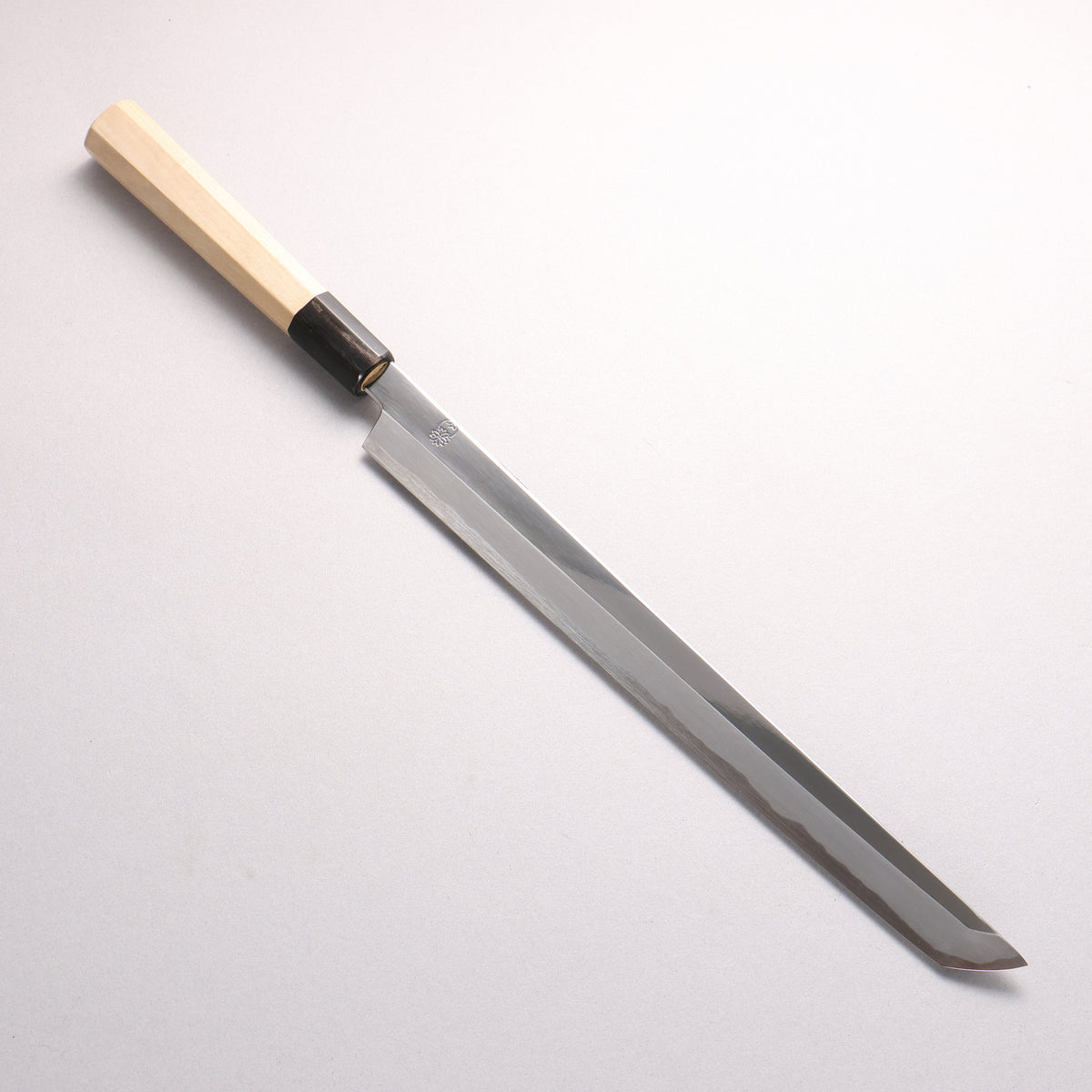 Choyo Blue Steel No.1 Mirrored Finish Sakimaru Takohiki 300mm Magnolia Handle