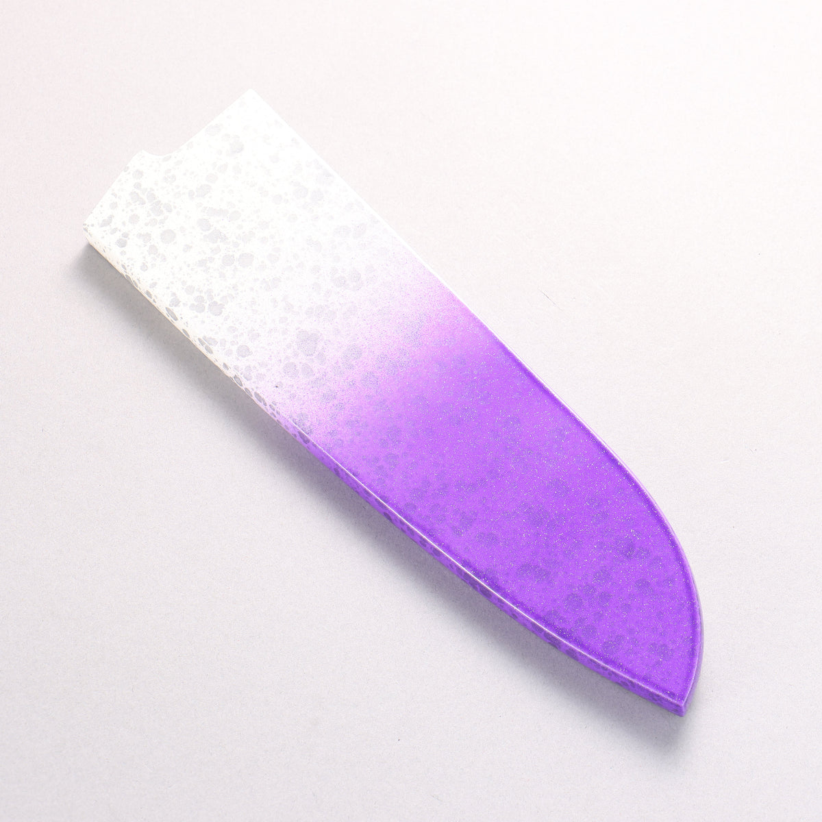 Takeshi Saji SPG STRIX Damascus Bunka 180mm White and Purple Urethane Coating Handle with Sheath