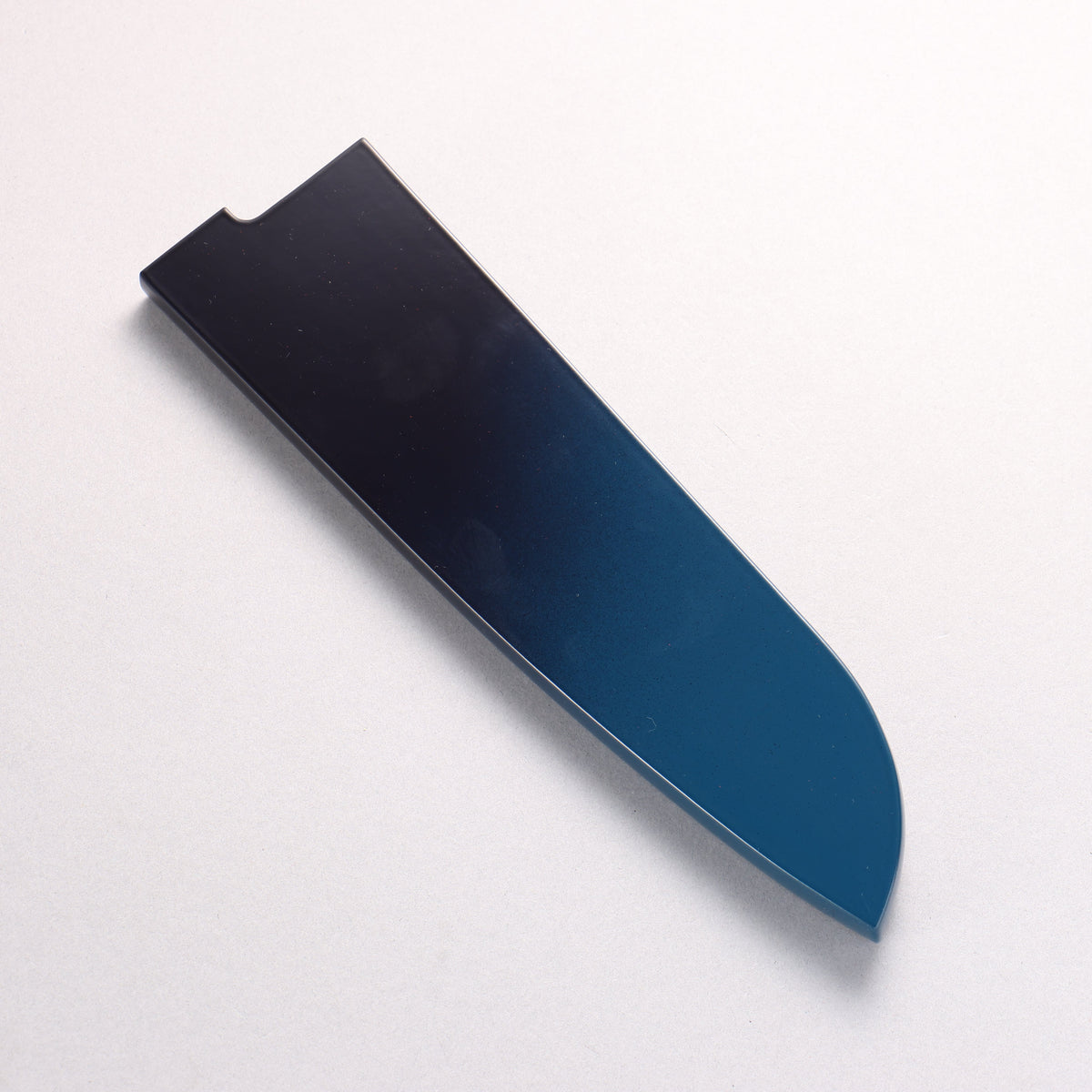 Takeshi Saji VG10w Colored Damascus Black Finished Santoku 180mm Matte Black and Blue Urethane Coating Handle with Sheath