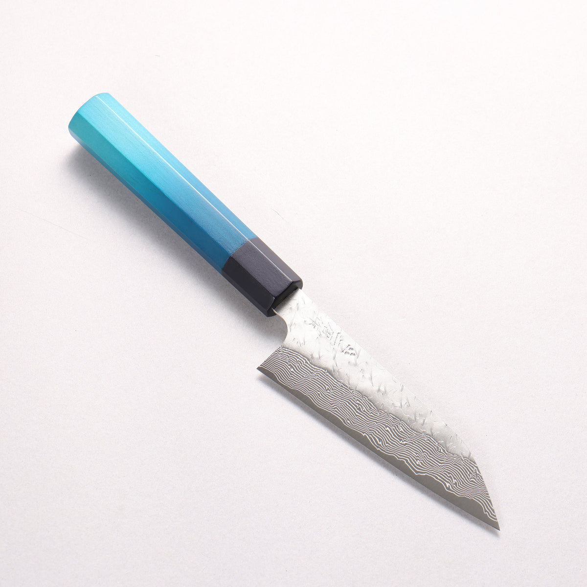 Nigara SPG STRIX Hammered Damascus Petty-Utility 120mm Indigo dyed Handle