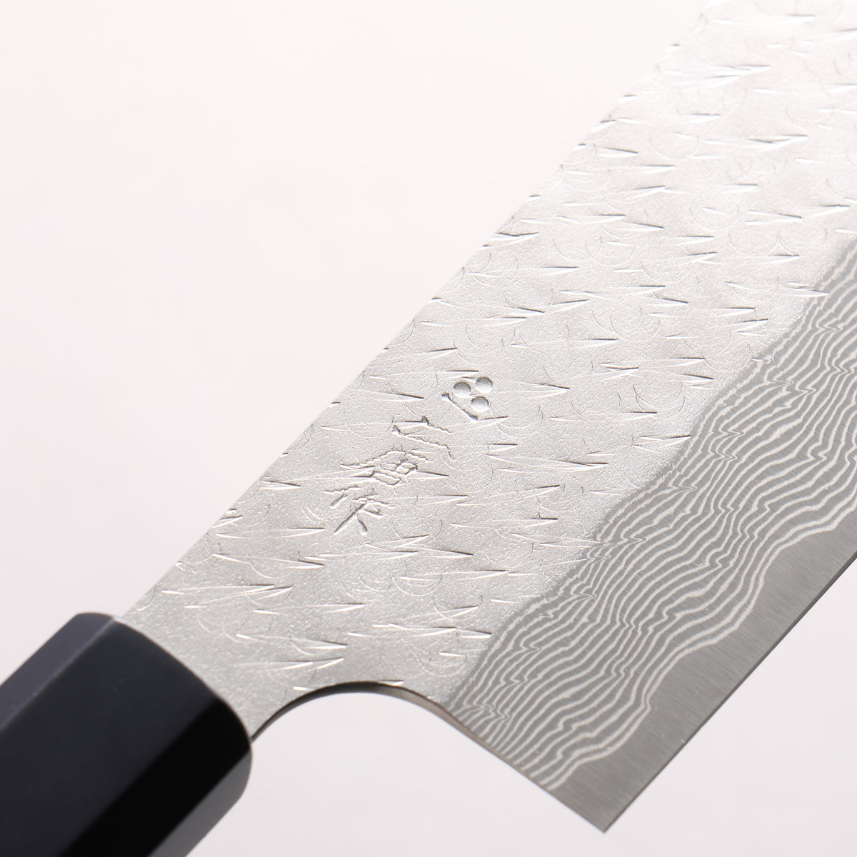 Nigara SPG STRIX Hammered Damascus Kiritsuke Nakiri 180mm Indigo dyed Handle