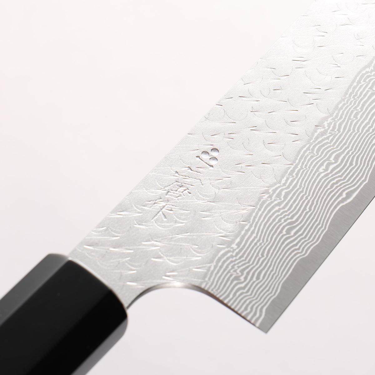 Nigara SPG STRIX Hammered Damascus Sujihiki 240mm Ebony Wood (ferrule: Black Water Buffalo Horn) Handle