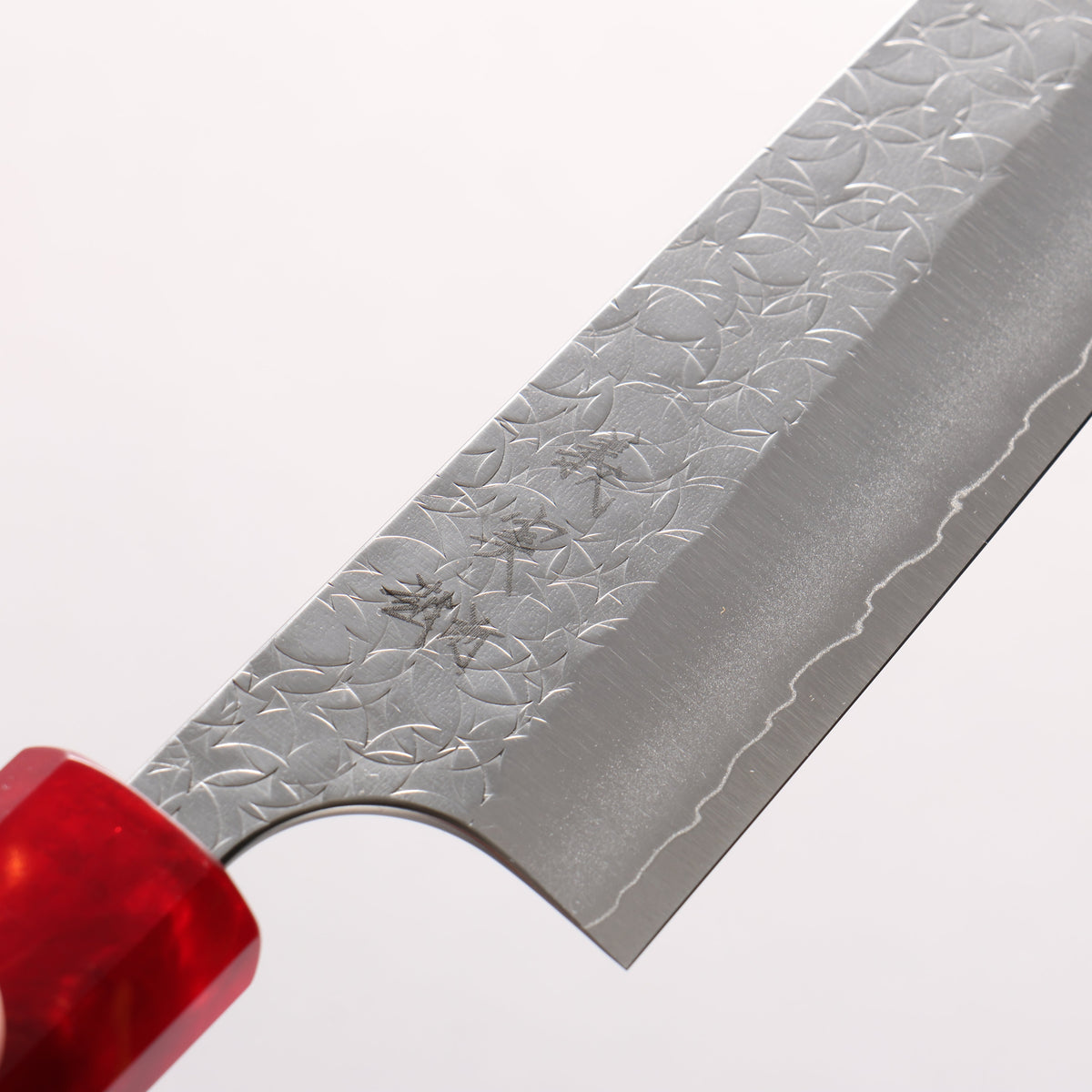 Yoshimi Kato Minamo SG2 Hammered Small Bunka 130mm Ebony (ferrule: Red Resin) Handle - Seisuke Knife