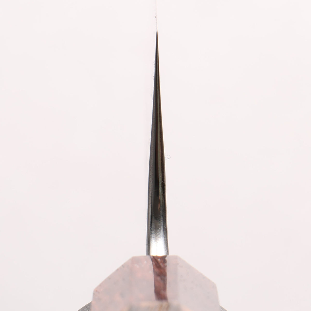 Yoshimi Kato Blue Super Black Finished Hammered(square) Santoku 170mm Burnt Chestnut (ferrule: Rosewood) Handle - Seisuke Knife