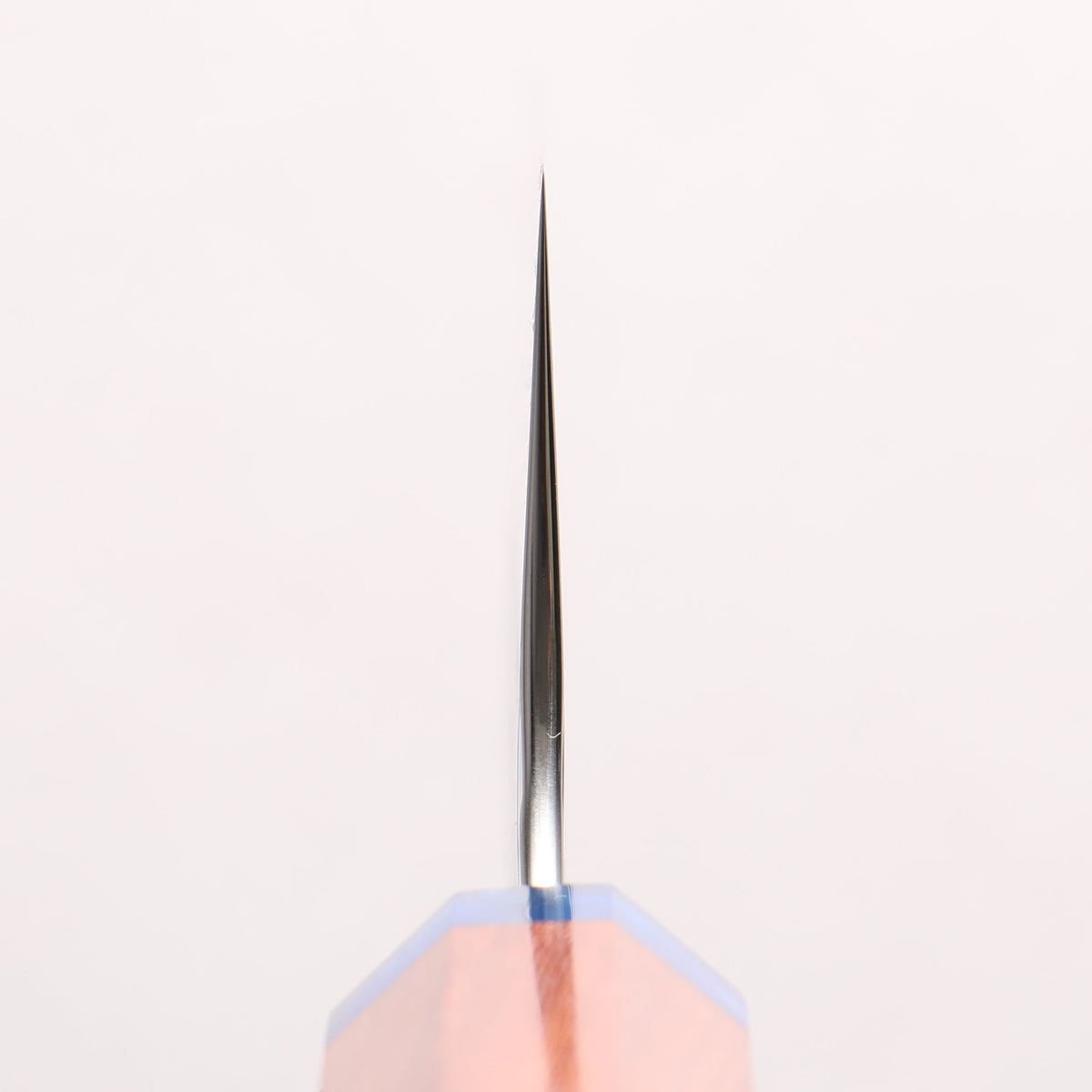 Yoshimi Kato Kasuri SPG STRIX Hammered Bunka 170mm Pao Rosa (Ferrule: Blue Marble Acrylic) Handle - Seisuke Knife