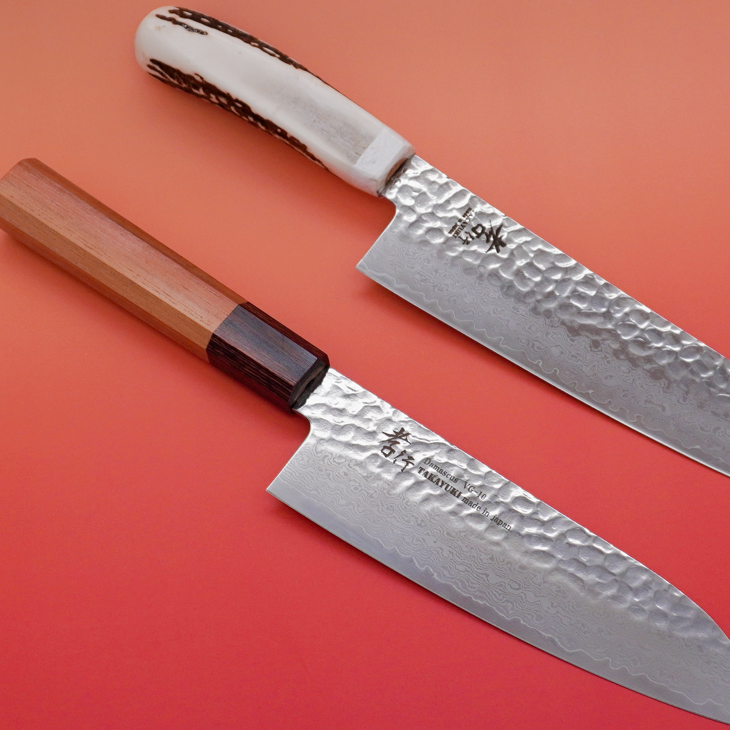 Autumn Collection Keyaki Elm Santoku Cow Bone Gyuto
