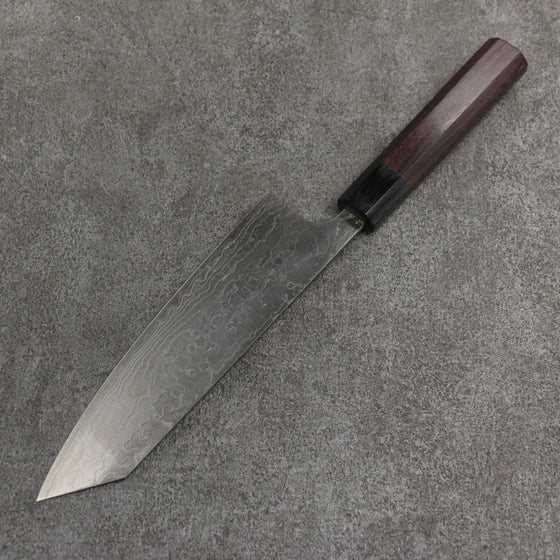 Nao Yamamoto SG2 Damascus Migaki Finished Bunka  180mm Rosewood (Ferrule: Black Pakka Wood) Handle - Seisuke Knife