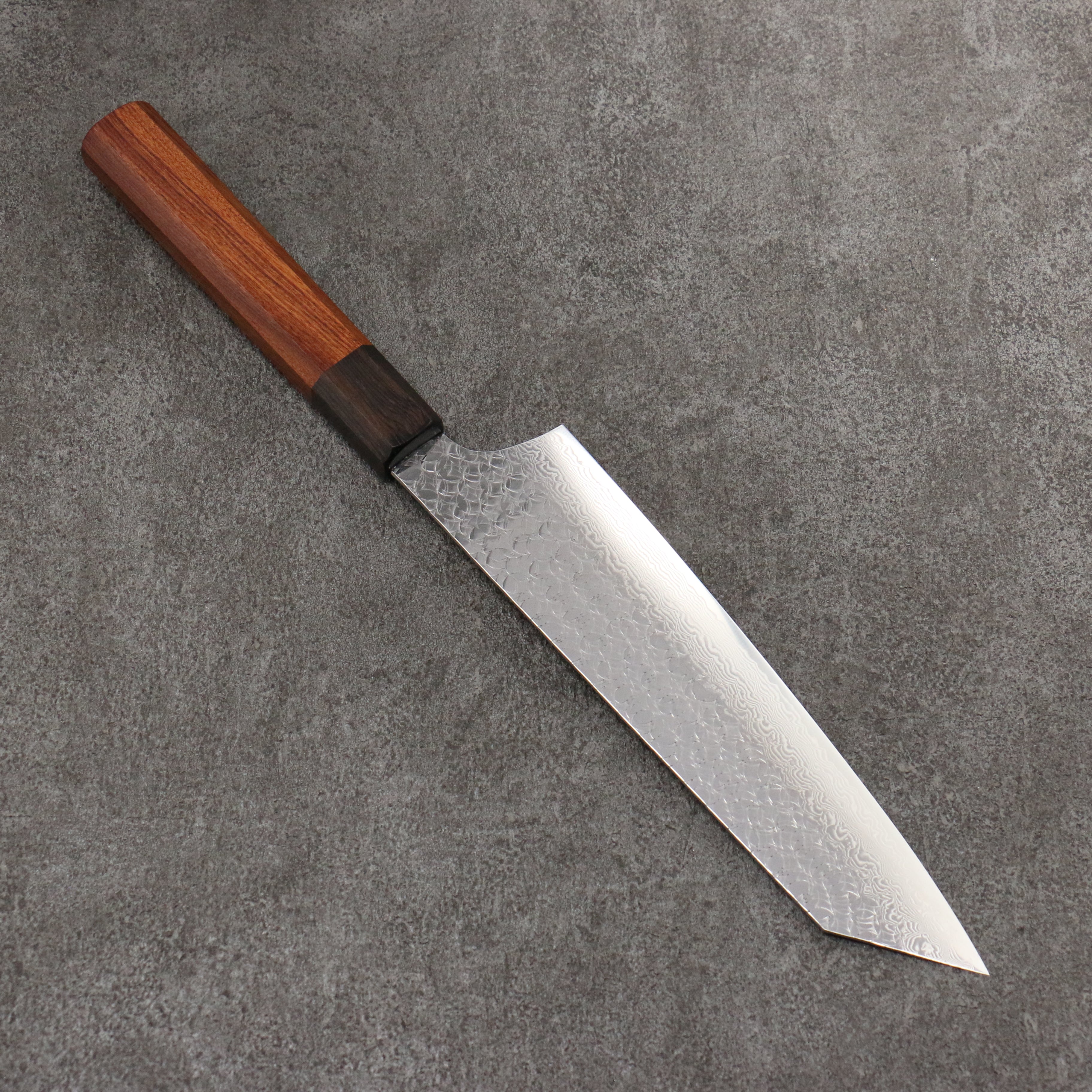 Sakai Takayuki SG2 Hammered Damascus Kiritsuke Gyuto 190mm Shitan & Black Pakkawood Handle - Seisuke Knife