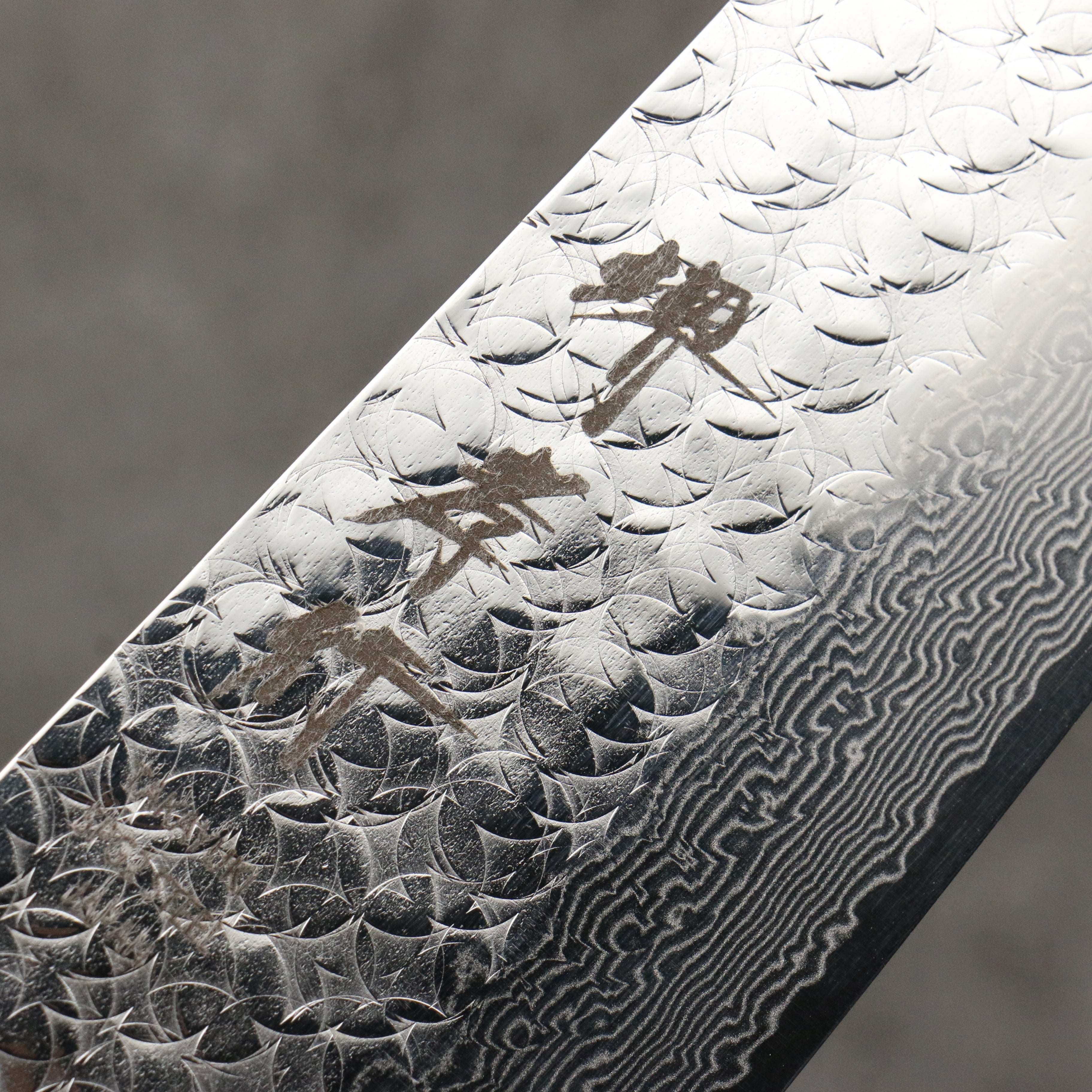 Sakai Takayuki SG2 Hammered Damascus Kiritsuke Gyuto 190mm Shitan & Black Pakkawood Handle - Seisuke Knife