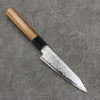 Seisuke VG10 Damascus Kiritsuke Petty-Utility  120mm Teak (ferrule: Black Plastic) Handle - Seisuke Knife