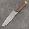 Anryu VG10 Migaki Finished Damascus Santoku  170mm Walnut (End Ferrule) Handle - Seisuke Knife