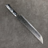 Takeshi Saji SG2 Damascus Diamond Finish Sakimaru Sujihiki  240mm White and Black Marble Acrylic Handle - Seisuke Knife - Slide 2