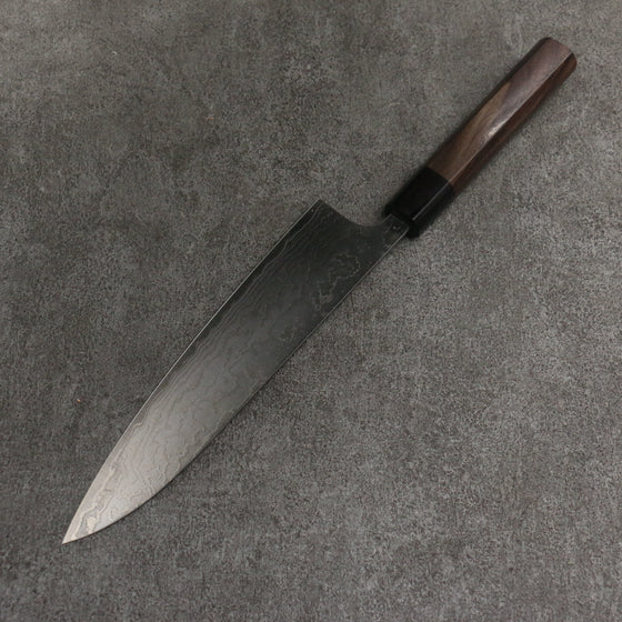 Nao Yamamoto SG2 Damascus Migaki Finished Gyuto  210mm Rosewood (Ferrule: Black Pakka Wood) Handle - Seisuke Knife