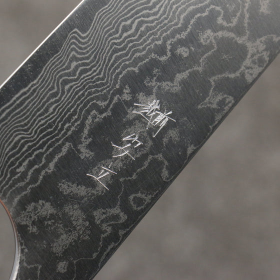 Anryu VG10 Migaki Finished Damascus Bunka  170mm Walnut (End Ferrule) Handle - Seisuke Knife