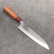  Takeshi Saji SPG STRIX Hammered Migaki Finished Gyuto  210mm Chinese Quince Burl (Ferrule: Borneo Rosewood) Handle - Seisuke Knife