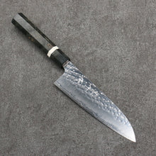  Yu Kurosaki Senko Ryu SG2 Hammered Small Santoku  150mm Stabilized Burl (White Ring) Handle - Seisuke Knife