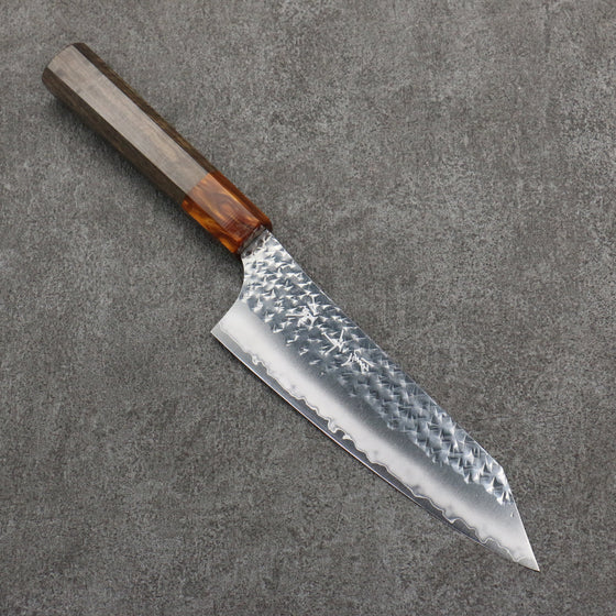 Yu Kurosaki Senko Ei SG2 Hammered Bunka  165mm Sandalwood (grey)(ferrule:Acrylic) Handle - Seisuke Knife