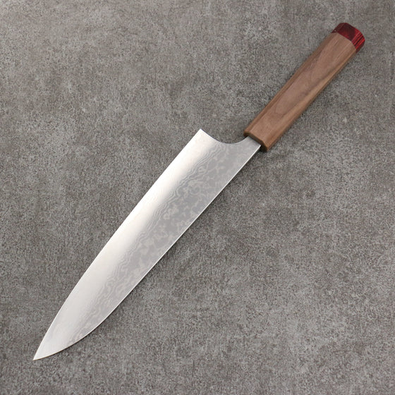 Anryu VG10 Migaki Finished Damascus Gyuto  210mm Walnut (End Ferrule) Handle - Seisuke Knife