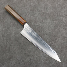  Yu Kurosaki Senko Ei SG2 Hammered Gyuto  210mm Sandalwood (grey)(ferrule:Acrylic) Handle - Seisuke Knife