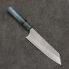 Yoshimi Kato VG10 Nashiji Damascus Bunka  170mm Blue Stabilized Wood (With Black Ring) Handle - Seisuke Knife - Slide 1