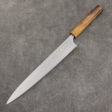  Anryu VG10 Migaki Finished Damascus Sujihiki  270mm Oak Handle - Seisuke Knife