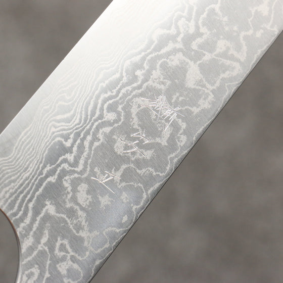 Anryu VG10 Migaki Finished Damascus Sujihiki  270mm Oak Handle - Seisuke Knife