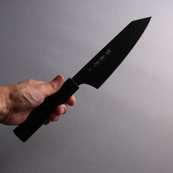 Sakai Takayuki Kurokage VG10 Kiritsuke Santoku  160mm Ebony(6 sided teardrop) Handle - Seisuke Knife