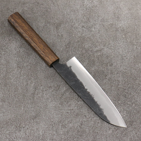 Oul Blue Super Black Nashiji Santoku  165mm Oak Handle - Seisuke Knife