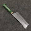 Yoshimi Kato Minamo SG2 Hammered Nakiri  165mm Western style (green) Handle - Seisuke Knife