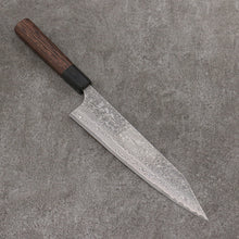  Yoshimi Kato VG10 Damascus Kiritsuke Gyuto  210mm Wenge Handle - Seisuke Knife