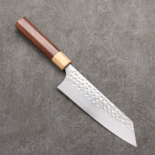  Yoshimi Kato Silver Steel No.3 Hammered(Maru) Migaki Finished Bunka  170mm Honduras (ferrule: White Pakka wood) Handle - Seisuke Knife