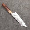 Yoshimi Kato Silver Steel No.3 Hammered(Maru) Migaki Finished Bunka  170mm Honduras (ferrule: White Pakka wood) Handle - Seisuke Knife - Slide 2