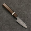 Yoshimi Kato VG10 Black Damascus Paring  75mm Sandalwood with White Ring Handle - Seisuke Knife