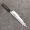 Yoshimi Kato Silver Steel No.3 Hammered(Maru) Migaki Finished Kiritsuke Gyuto  210mm Wenge Handle - Seisuke Knife - Slide 2