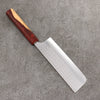 Yoshimi Kato Minamo SG2 Hammered Nakiri  165mm Olive Tree and Red Resin Handle - Seisuke Knife - Slide 2