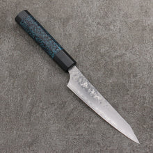  Yu Kurosaki Senko Ei Ai Tenmoku SG2 Hammered Petty-Utility  130mm Indigo Lacquered (Tenmoku) Handle with Sheath - Seisuke Knife