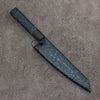 Yu Kurosaki Senko Ei Ai Tenmoku SG2 Hammered Petty-Utility  130mm Indigo Lacquered (Tenmoku) Handle with Sheath - Seisuke Knife - Slide 6