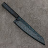 Yu Kurosaki Senko Ei Ai Tenmoku SG2 Hammered Petty-Utility  150mm Indigo Lacquered (Tenmoku) Handle with Sheath - Seisuke Knife - Slide 6