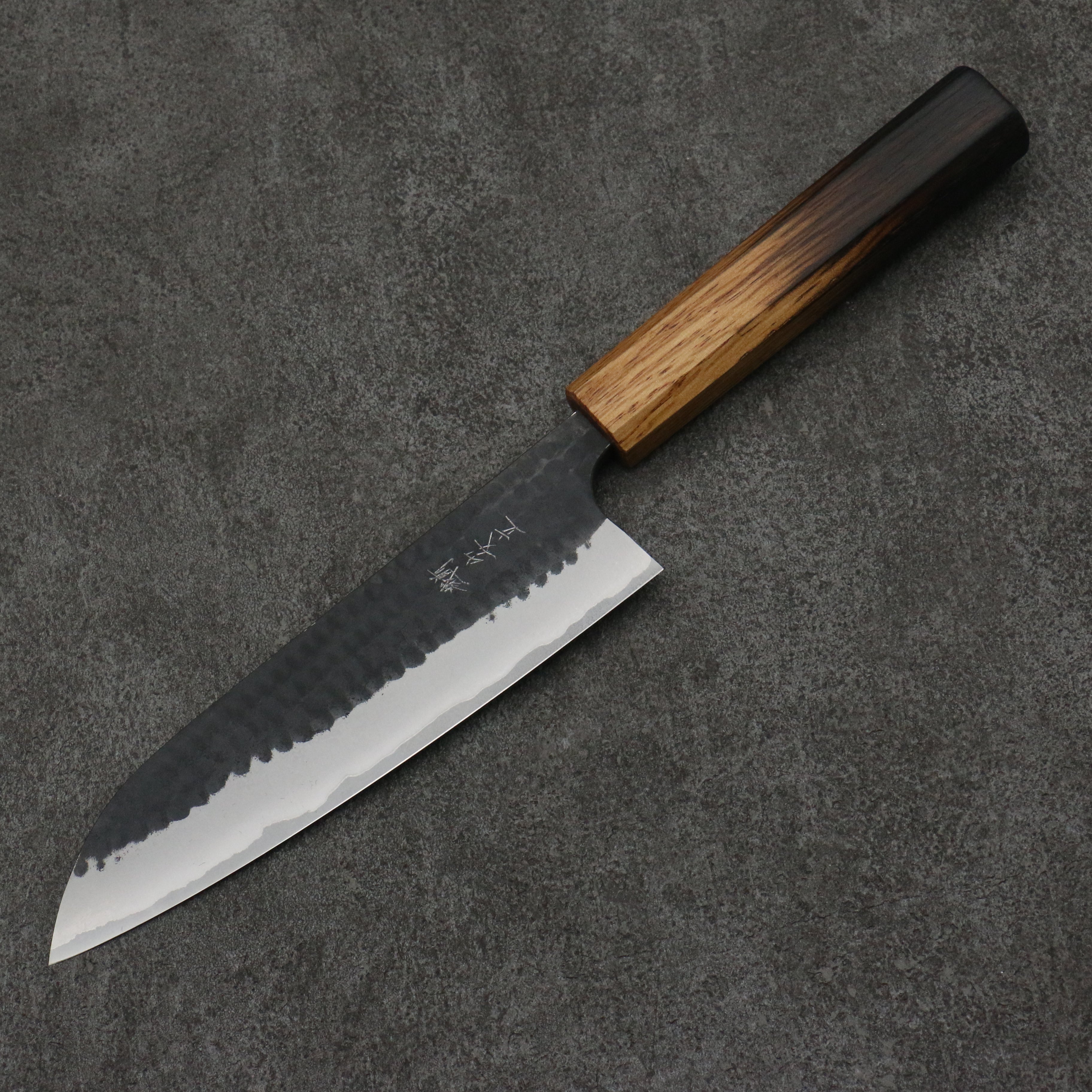 Anryu Blue Super Santoku  165mm Burnt Oak Handle - Seisuke Knife