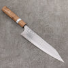 Yoshimi Kato Minamo SG2 Hammered Kiritsuke Gyuto  210mm Brown Stabilized Wood (White turquoise Ring) Handle - Seisuke Knife - Slide 1
